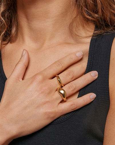 Enamel Copenhagen - Agnete Ring - Small - Guldfarvet